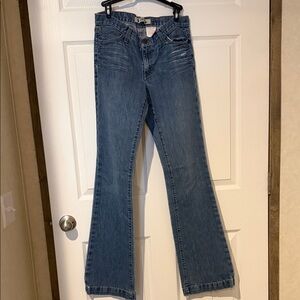 GAP Blue Wide-Leg Flared Jeans